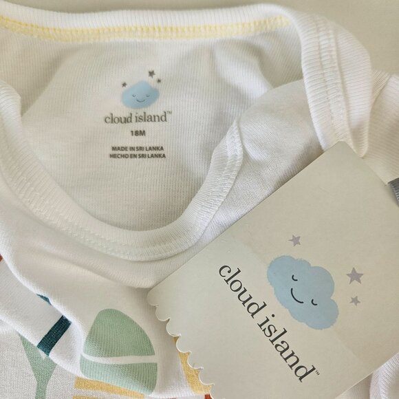 Cloud Island Cotton New Baby Infant Boy Girl Bodysuits 18 Months Set of 4 - Picture 5 of 7